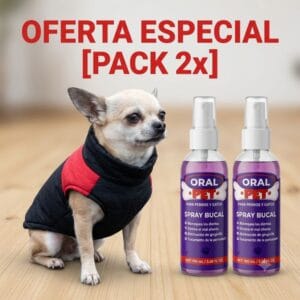 Pack Dúo Oral Pet: Dos sprays quita sarro y mal aliento para mascotas
