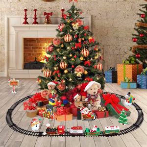 tren para árbol de navidad con humo real